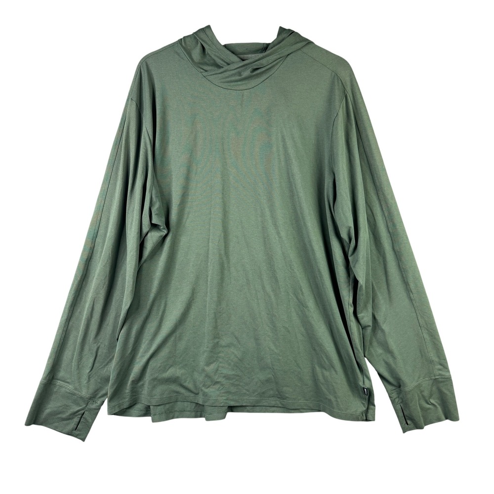 REI Co-op Mens Sahara Shade Hoodie Green Long Sleeve Sun Shirt XXL